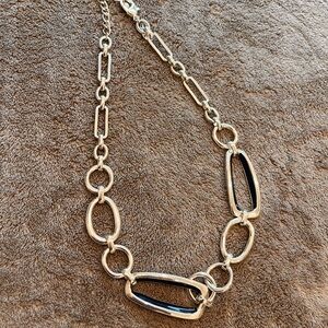 Elegant Silver and Blue Chain Necklace WHBM $12